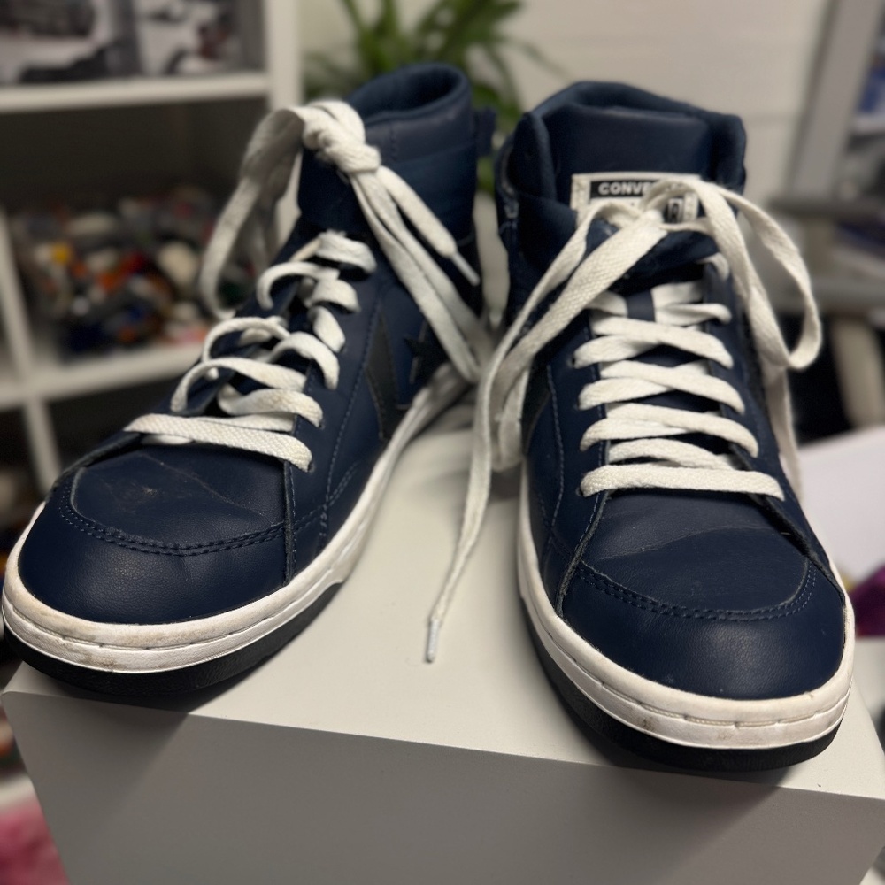 Converse Pro Blaze V2 Leather Mid 'Navy Black" Size 8 (M) 9.5 (W)